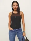 Reformation Hartley Top In Black