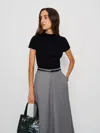 Reformation Harvest Thread Cashmere Mock Neck In Black