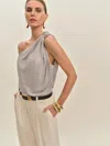 Reformation Harvey Knotted One-shoulder Knit Top