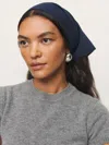 Reformation Hattie Headscarf In Navy