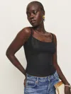 Reformation Hattie Linen Top In Black