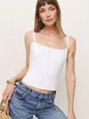 Reformation Hattie Linen Top In White