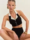 Reformation Haut De Bikini Madeira In Noir
