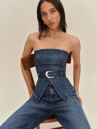 Reformation Haut En Denim Collins