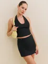 Reformation Haut En Lin Sasha In Noir