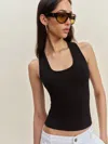Reformation Archie Organic Cotton Blend Jersey Tank In Rouge