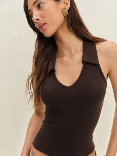 Reformation Haut En Maille Austine In Brown