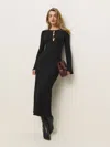 Reformation Hayden Knit Dress In Black