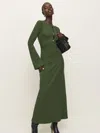 Reformation Hayden Knit Dress In Fern