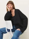 Reformation Hayes Cashmere Blend Cardigan In Black