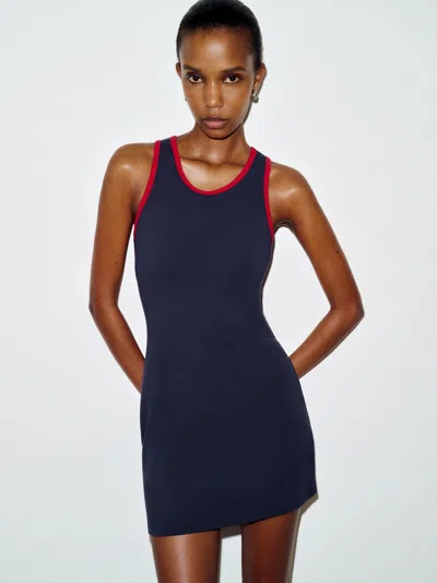 Reformation Robe En Maille Hayes Bleu S In Blue