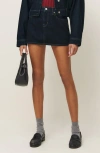 Reformation Hazel Denim Miniskirt In Ondine