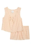 Reformation Hazel Eyelet Organic Cotton Blend Pajamas In Neutral