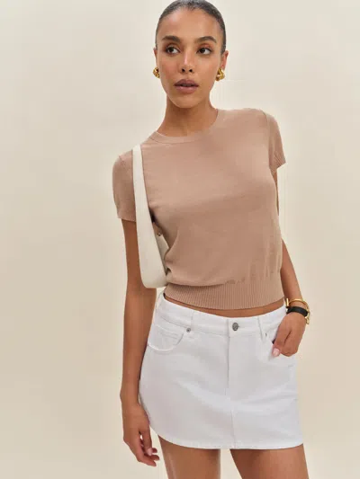 Reformation Hazel Low Rise Denim Mini Skirt
