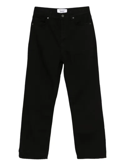 Reformation High-rise Straight Cropped Jeans In Black