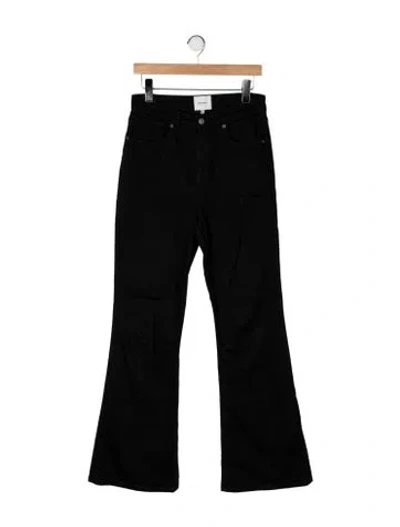 Pre-owned Reformation High-rise Flared Jeans In Black