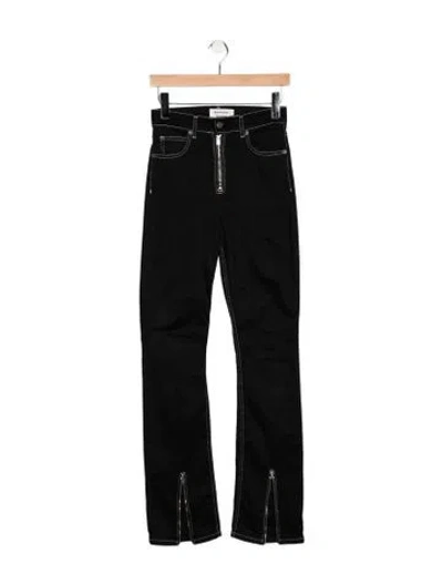 Pre-owned Reformation High-rise Flared Jeans In Black