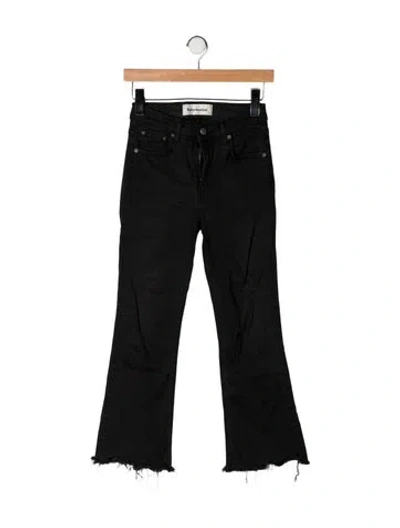 Pre-owned Reformation High-rise Flared Jeans In Black
