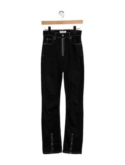 Pre-owned Reformation High-rise Flared Jeans In Black