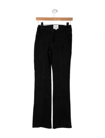 Pre-owned Reformation High-rise Flared Jeans In Black