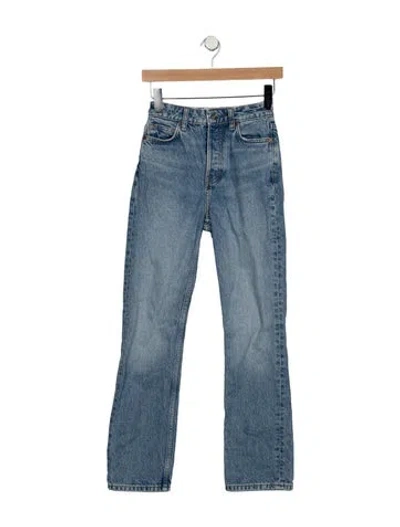 Pre-owned Reformation High-rise Flared Jeans In Blue