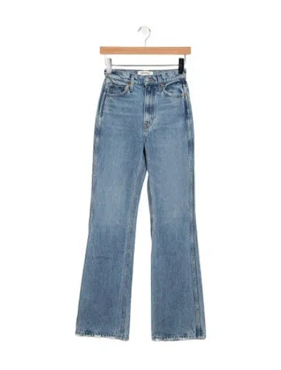 Pre-owned Reformation High-rise Flared Jeans In Blue