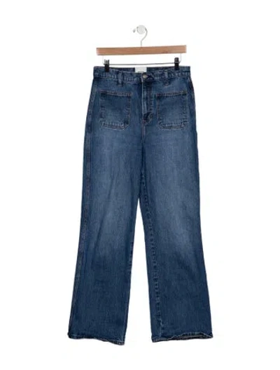 Pre-owned Reformation High-rise Flared Jeans In Blue