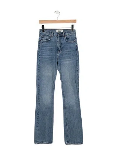 Pre-owned Reformation High-rise Flared Jeans In Blue