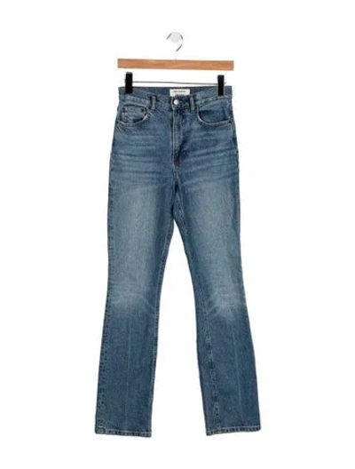Pre-owned Reformation High-rise Flared Jeans In Blue