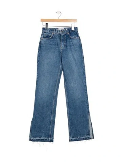 Pre-owned Reformation High-rise Flared Jeans In Blue