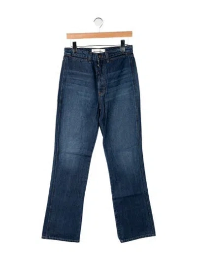 Pre-owned Reformation High-rise Flared Jeans In Blue