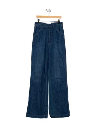 Pre-owned Reformation High-rise Flared Jeans In Blue
