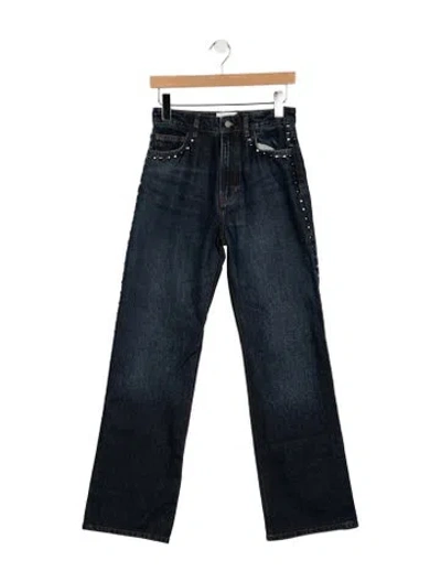 Pre-owned Reformation High-rise Flared Jeans In Blue