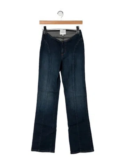 Pre-owned Reformation High-rise Flared Jeans In Blue