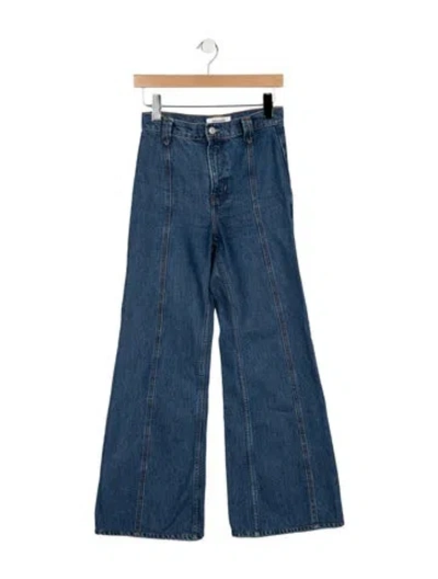 Pre-owned Reformation High-rise Flared Jeans In Blue