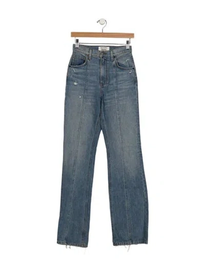 Pre-owned Reformation High-rise Flared Jeans In Blue