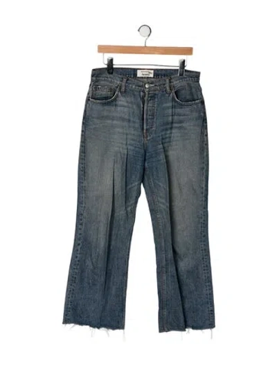 Pre-owned Reformation High-rise Flared Jeans In Blue
