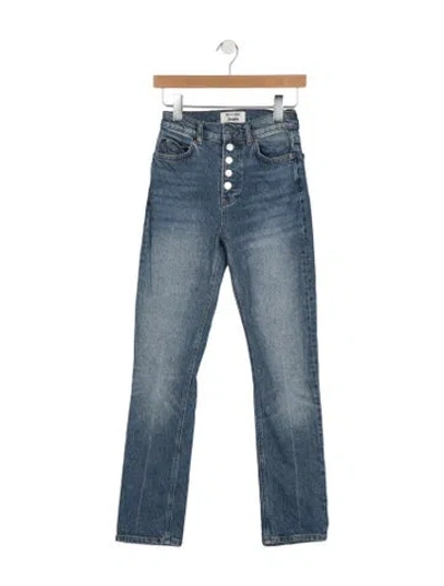 Pre-owned Reformation High-rise Flared Jeans In Blue