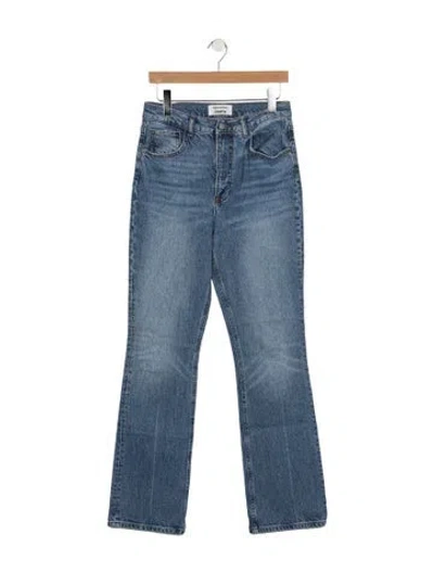Pre-owned Reformation High-rise Flared Jeans In Blue
