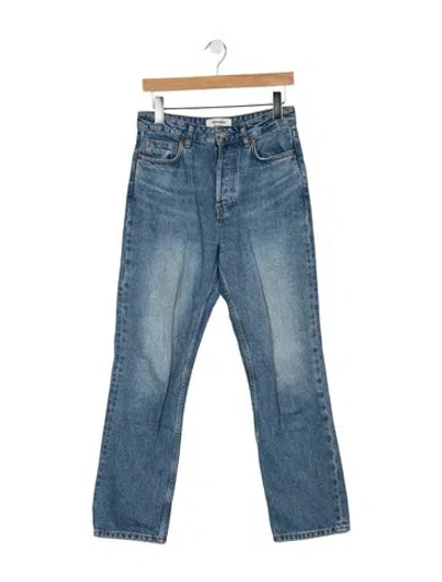 Pre-owned Reformation High-rise Flared Jeans In Blue