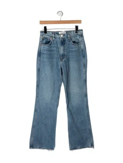 Pre-owned Reformation High-rise Flared Jeans In Blue