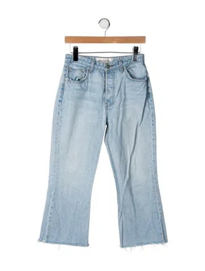 Pre-owned Reformation High-rise Flared Jeans In Blue