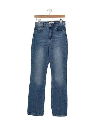 Pre-owned Reformation High-rise Flared Jeans In Blue