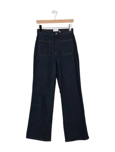 Pre-owned Reformation High-rise Flared Jeans W/ Tags In Blue