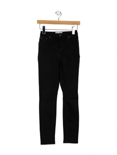 Pre-owned Reformation High-rise Skinny Leg Jeans In Black