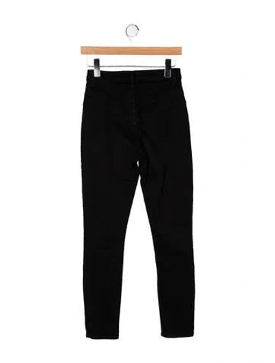 Pre-owned Reformation High-rise Skinny Leg Jeans In Black