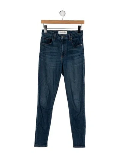 Pre-owned Reformation High-rise Skinny Leg Jeans In Blue
