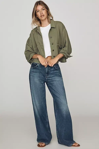 Reformation High-rise Slouchy Wide-leg Jeans In Green
