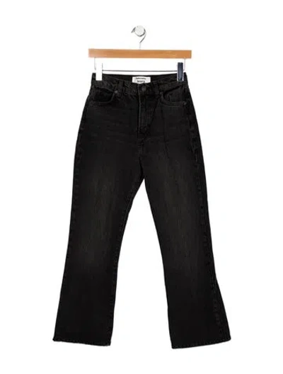 Pre-owned Reformation High-rise Straight Leg Jeans In Black