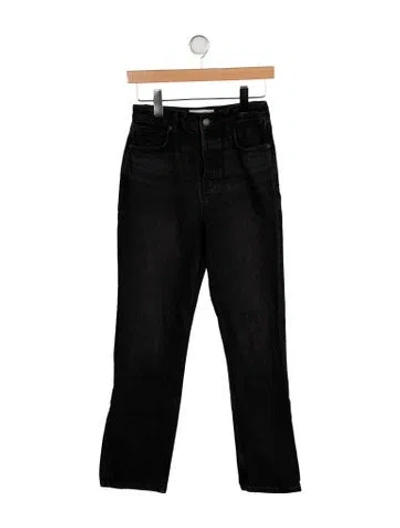 Pre-owned Reformation High-rise Straight Leg Jeans In Black